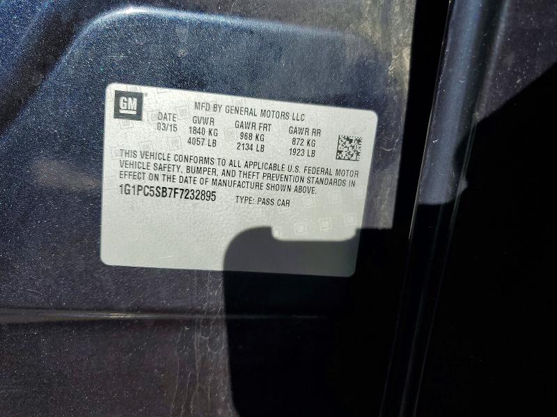 Aukcja sprzedaży 2015 Chevrolet Cruze, vin: 1G1PC5SB7F7232895, numer aukcji: 57575186