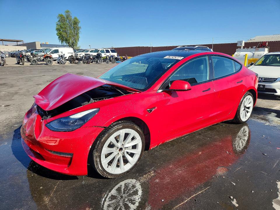 2022 Tesla Model 3 მანქანა იყიდება აუქციონზე, vin: 5YJ3E1EA2NF370770, აუქციონის ნომერი: 57024366