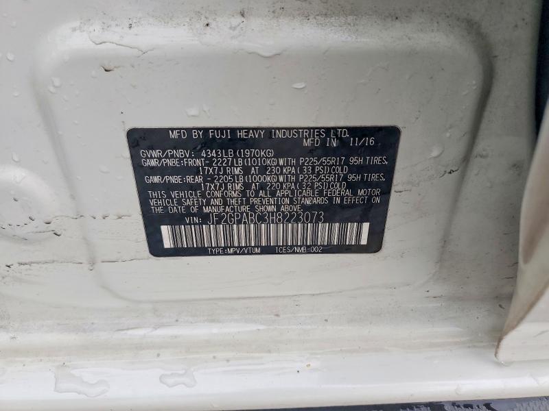 Продажа на аукционе авто 2017 Subaru Crosstrek, vin: JF2GPABC3H8223073, номер лота: 56804846