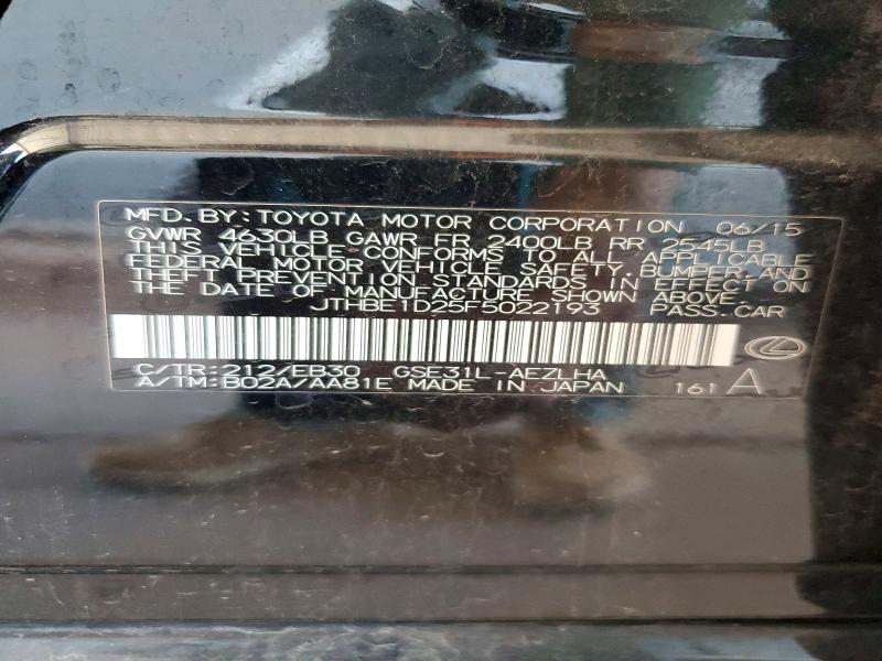 Aukcja sprzedaży 2015 Lexus Is, vin: JTHBE1D25F5022193, numer aukcji: 57159866