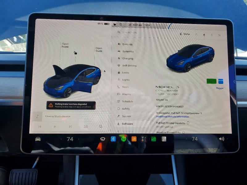 Продаж на аукціоні авто 2018 Tesla Model 3, vin: 5YJ3E1EBXJF093627, номер лоту: 57265426