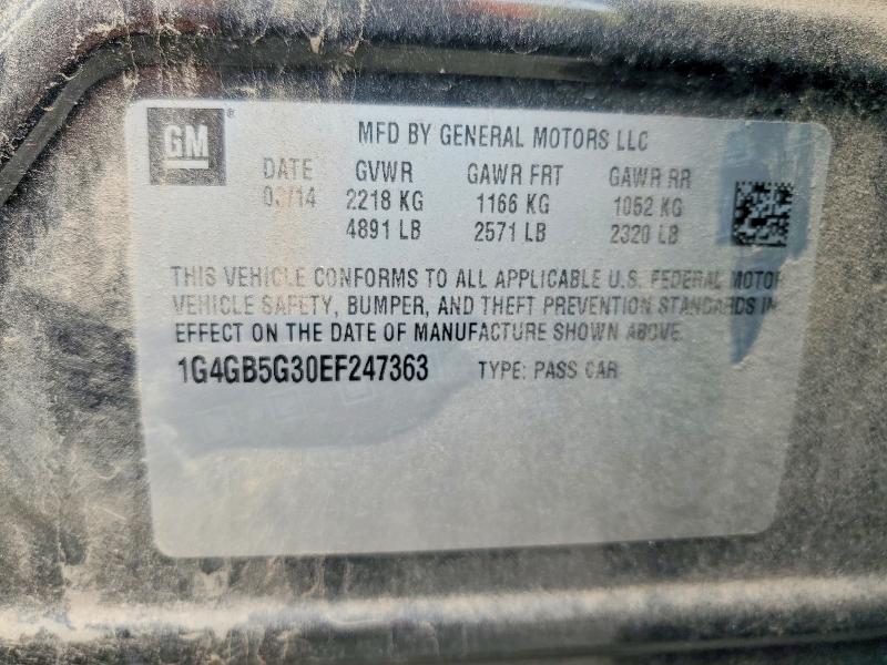Продажа на аукционе авто 2014 Buick Lacrosse, vin: 1G4GB5G30EF247363, номер лота: 58033076