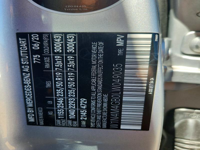 Aukcja sprzedaży 2020 Mercedes-benz Glb, vin: W1N4M4GB0LW049035, numer aukcji: 58032426