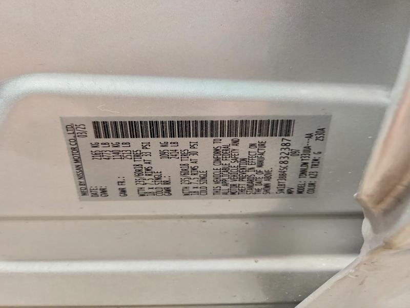 57521466 :رقم المزاد ، 5N1BT3BB4SC832387 vin ، 2025 Nissan Rogue مزاد بيع