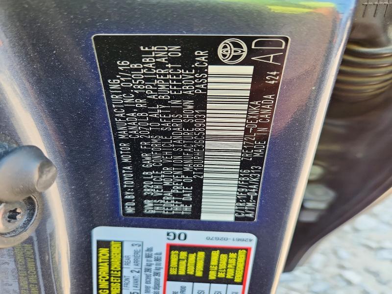 58234036 :رقم المزاد ، 2T1BURHE3GC589031 vin ، 2016 Toyota Corolla مزاد بيع