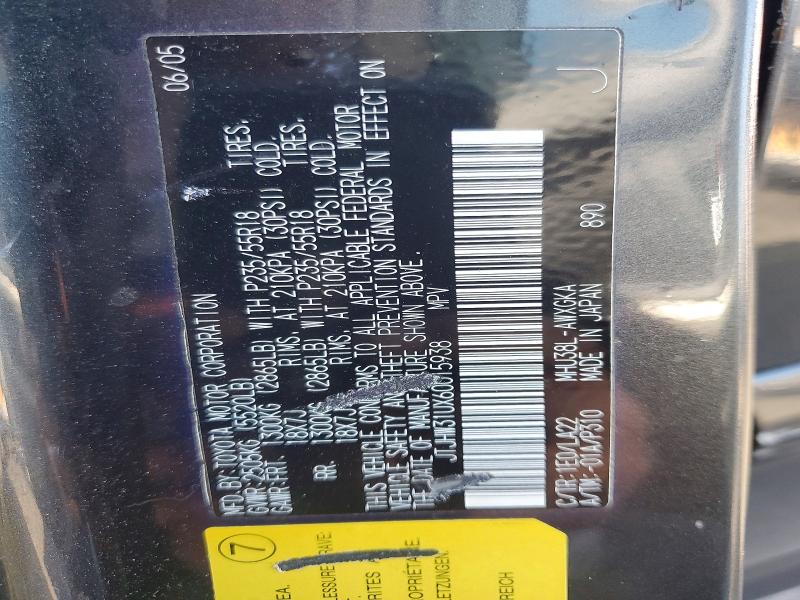 Aukcja sprzedaży 2006 Lexus Rx, vin: JTJHW31UX60015938, numer aukcji: 57042836