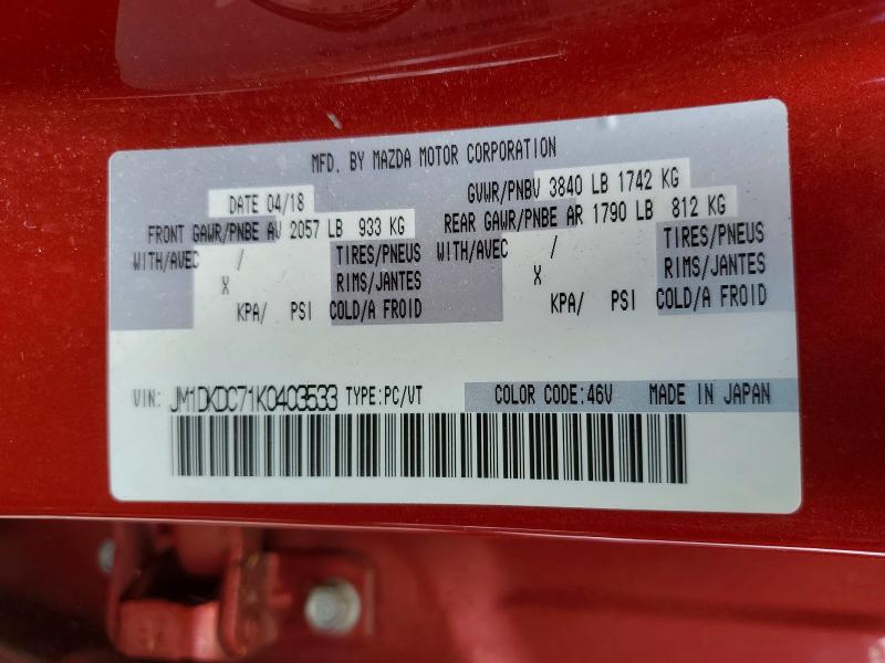 Продажа на аукционе авто 2019 Mazda Cx-3, vin: JM1DKDC71K0403533, номер лота: 76295795