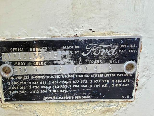 1961 Ford Thunderbird მანქანა იყიდება აუქციონზე, vin: 1Y71Z139615, აუქციონის ნომერი: 57712406