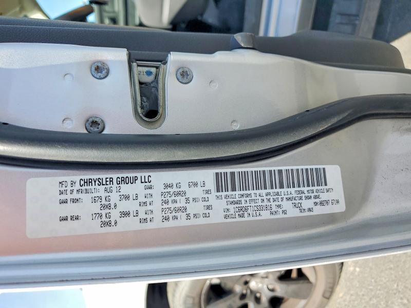 56325716 :رقم المزاد ، 1C6RD6FT1CS331816 vin ، 2012 Dodge Ram 1500 مزاد بيع