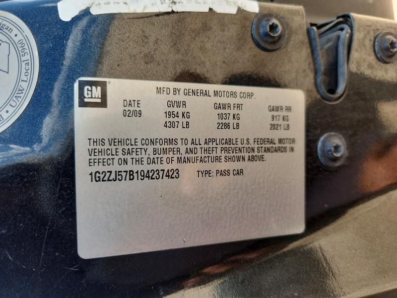 Продажа на аукционе авто 2009 Pontiac G6, vin: 1G2ZJ57B194237423, номер лота: 53670216