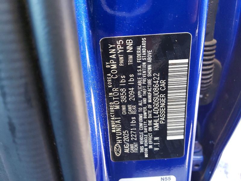 Продаж на аукціоні авто 2025 Hyundai Elantra, vin: KMHLL4DG0SU086422, номер лоту: 57265066