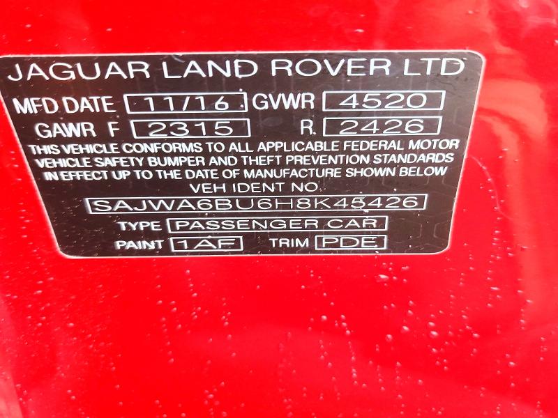 Продажа на аукционе авто 2017 Jaguar F-type, vin: SAJWA6BU6H8K45426, номер лота: 57017556