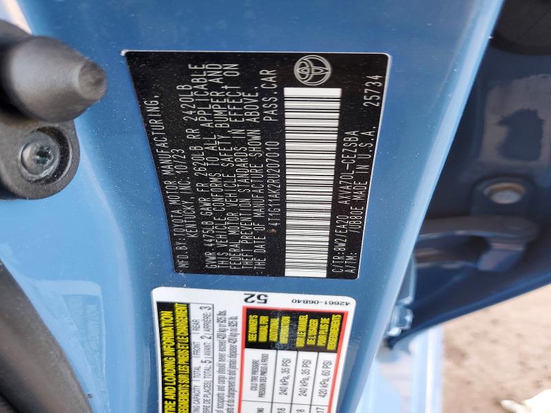 Auction sale of the 2024 Toyota Camry, vin: 4T1G11AK2RU207010, lot number: 56631106