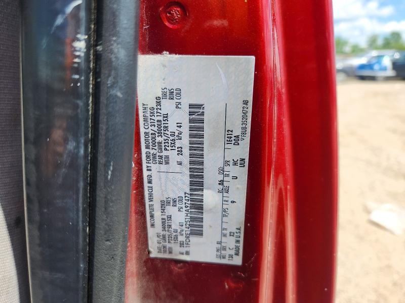 58232986 :رقم المزاد ، 1FDRE14251HA97477 vin ، 2001 Ford Econoline مزاد بيع