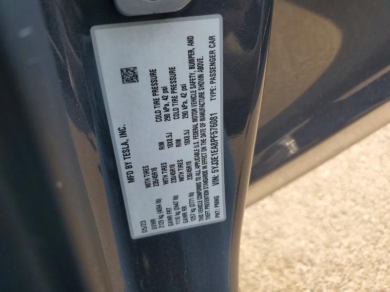 Aukcja sprzedaży 2023 Tesla Model 3, vin: 5YJ3E1EA8PF576081, numer aukcji: 59185316