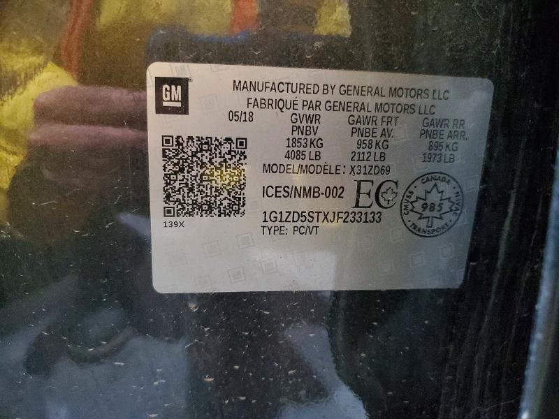 Продаж на аукціоні авто 2018 Chevrolet Malibu, vin: 1G1ZD5STXJF233133, номер лоту: 58204596