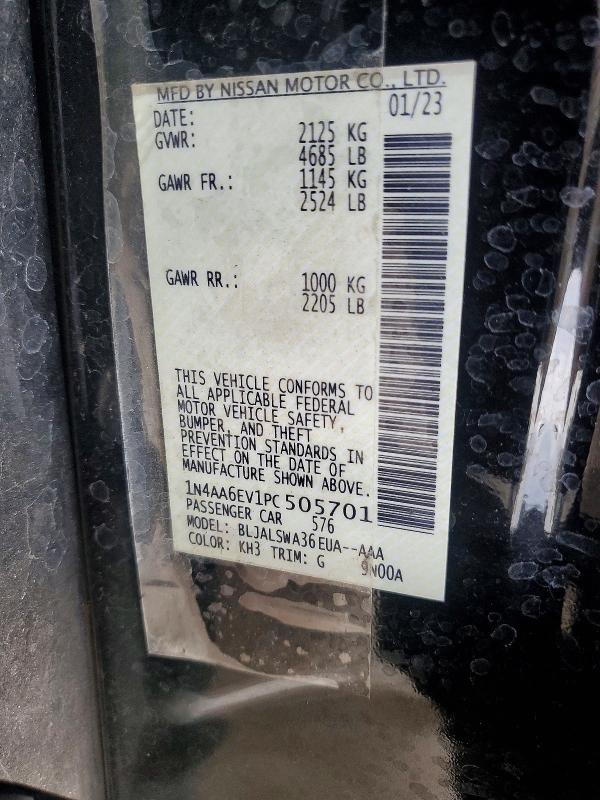 Продаж на аукціоні авто 2023 Nissan Maxima, vin: 1N4AA6EV1PC505701, номер лоту: 59354716
