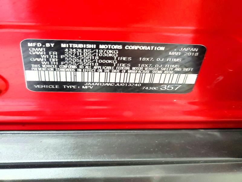 Aukcja sprzedaży 2018 Mitsubishi Outlander Sport, vin: JA4AR3AW2JU013240, numer aukcji: 57089896