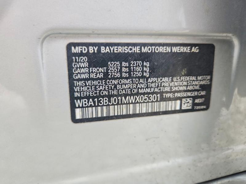 Продажа на аукционе авто 2021 Bmw 530, vin: WBA13BJ01MWX05301, номер лота: 56526526