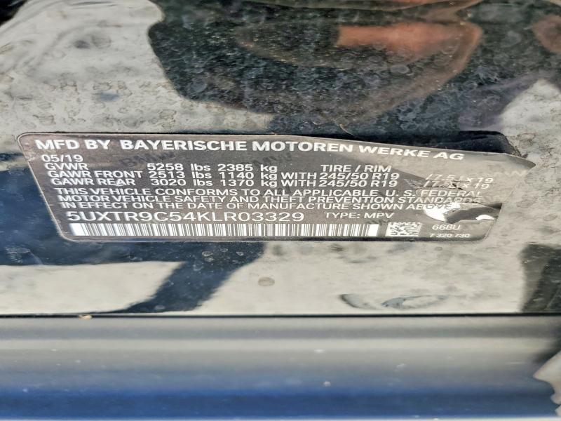 Aukcja sprzedaży 2019 Bmw X3, vin: 5UXTR9C54KLR03329, numer aukcji: 55925186