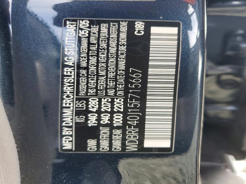 Aukcja sprzedaży 2005 Mercedes-benz C, vin: WDBRF40J15F715667, numer aukcji: 56837436