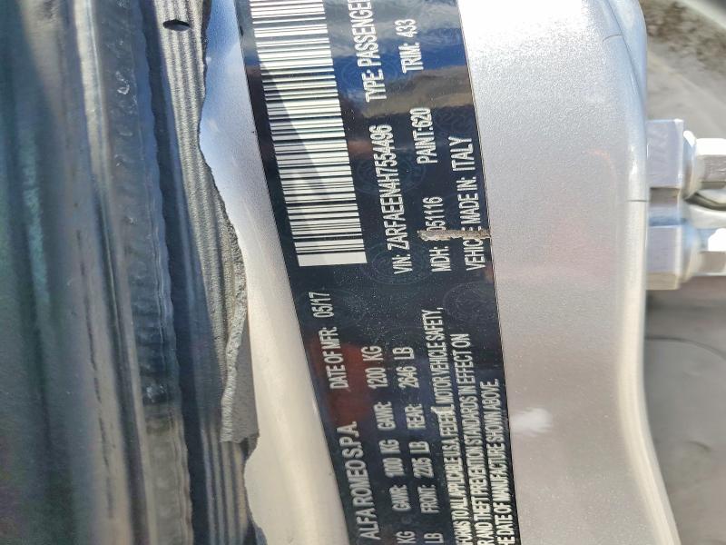 Aukcja sprzedaży 2017 Alfa Romeo Giulia, vin: ZARFAEEN4H7554496, numer aukcji: 57505506