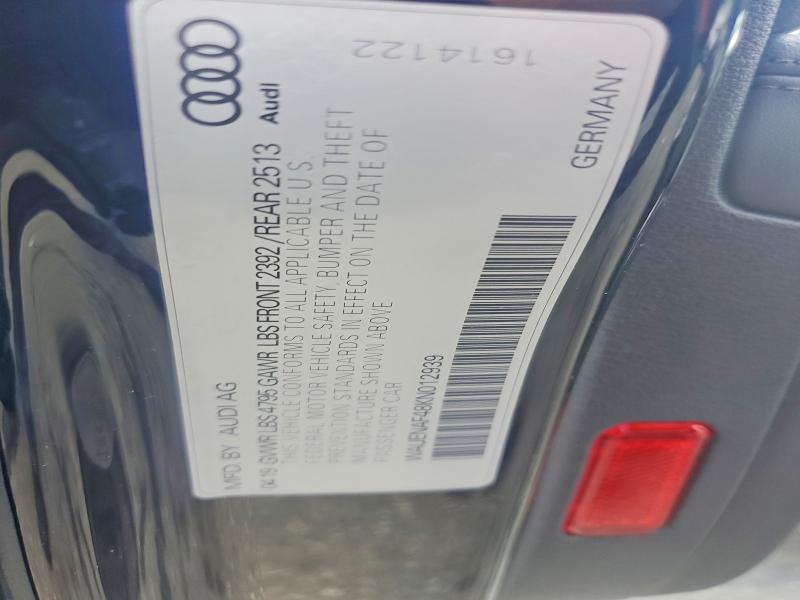 Продаж на аукціоні авто 2019 Audi A4, vin: WAUENAF48KN012939, номер лоту: 57175406