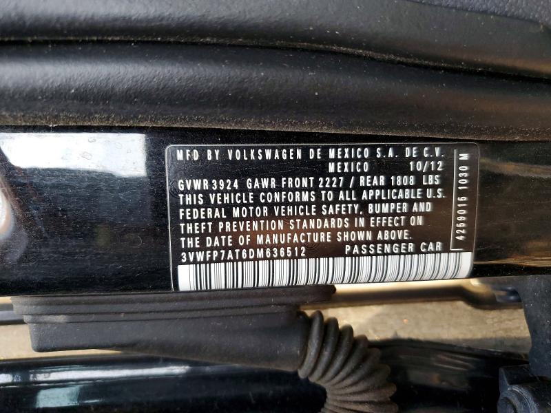 Продажа на аукционе авто 2013 Volkswagen Beetle, vin: 3VWFP7AT6DM636512, номер лота: 58632306