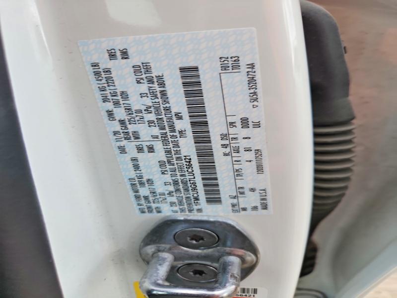 56226956 :رقم المزاد ، 1FMCU9G67LUC56421 vin ، 2020 Ford Escape مزاد بيع