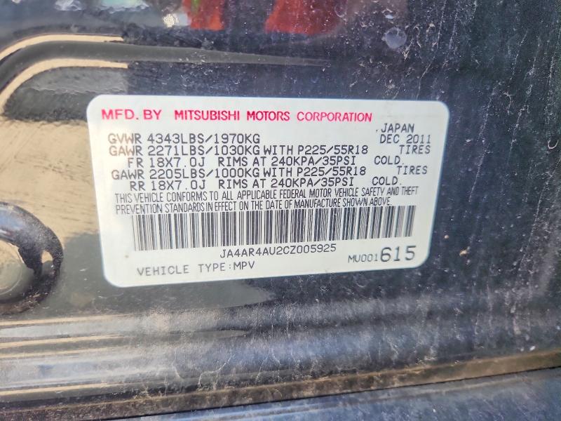 Aukcja sprzedaży 2012 Mitsubishi Outlander Sport, vin: JA4AR4AU2CZ005925, numer aukcji: 55862476