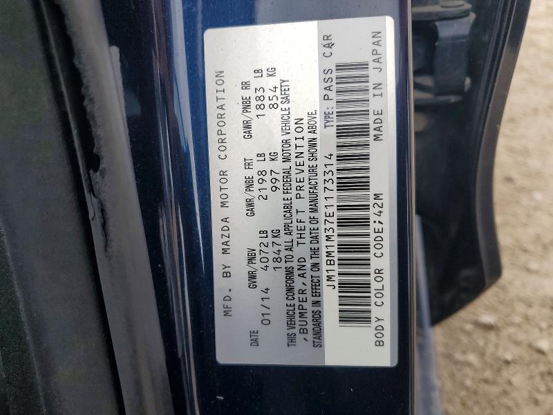 Продаж на аукціоні авто 2014 Mazda 3, vin: JM1BM1M37E1173314, номер лоту: 57758346