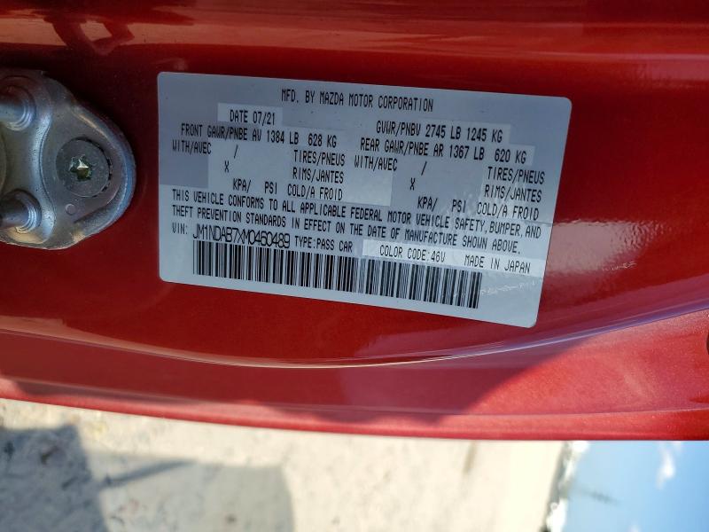 Продажа на аукционе авто 2021 Mazda Mx-5 Miata, vin: JM1NDAB7XM0460489, номер лота: 59232586