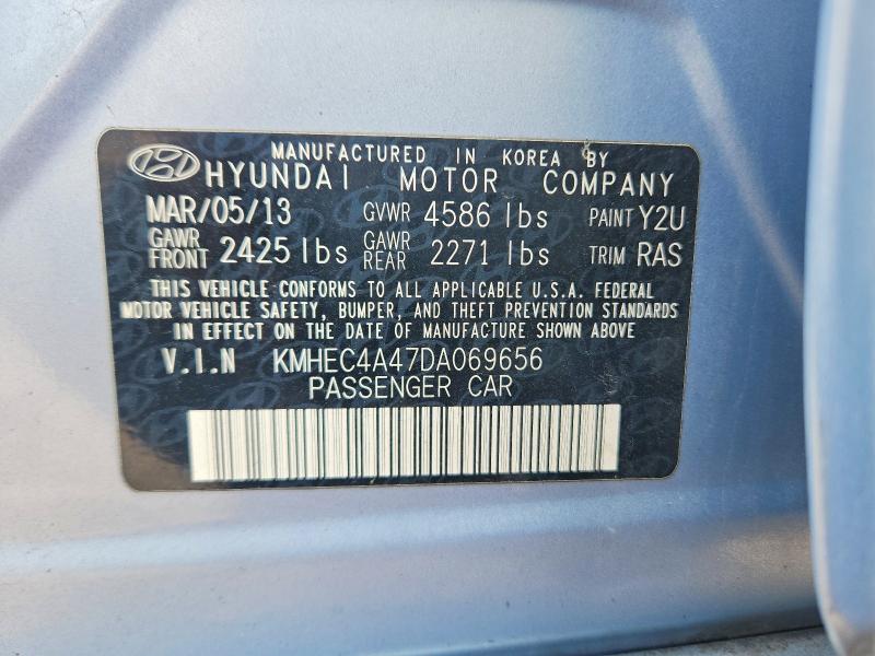 56605626 :رقم المزاد ، KMHEC4A47DA069656 vin ، 2013 Hyundai Sonata مزاد بيع