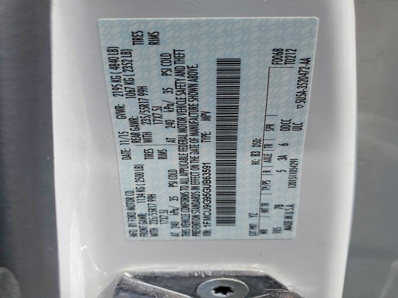 58587336 :رقم المزاد ، 1FMCU9G95GUB63591 vin ، 2016 Ford Escape مزاد بيع