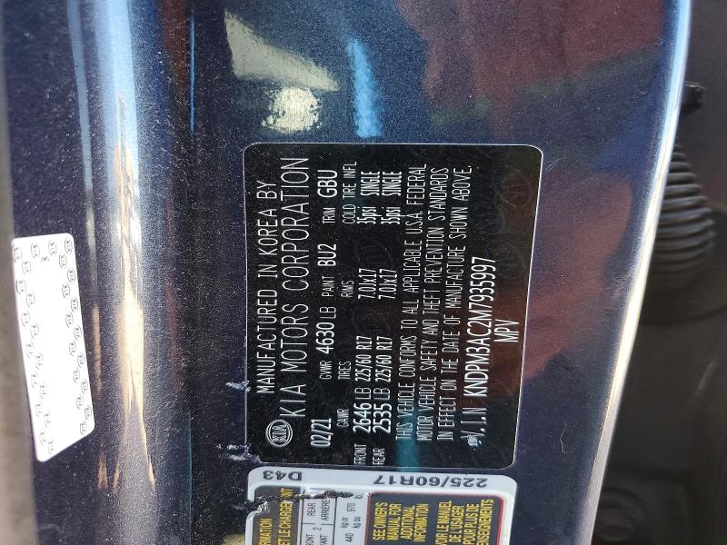55618316 :رقم المزاد ، KNDPM3AC2M7935997 vin ، 2021 Kia Sportage مزاد بيع