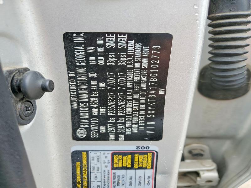 Продаж на аукціоні авто 2011 Kia Sorento, vin: 5XYKT3A17BG102773, номер лоту: 57923006