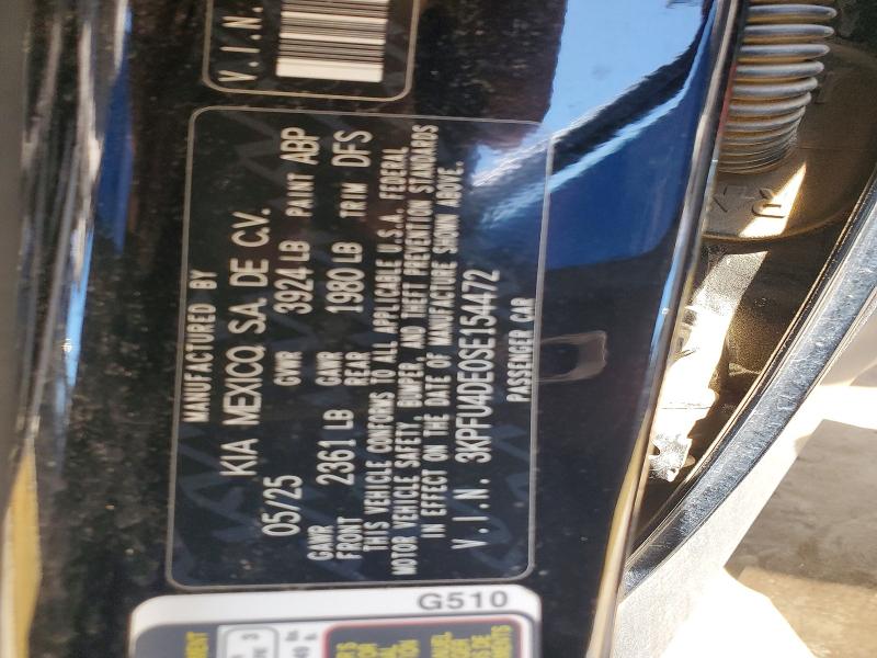 55676246 :رقم المزاد ، 3KPFU4DE0SE154472 vin ، 2025 Kia K4 مزاد بيع