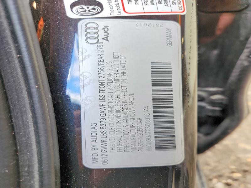 Продажа на аукционе авто 2013 Audi A6, vin: WAUGGAFC3DN018144, номер лота: 57877406
