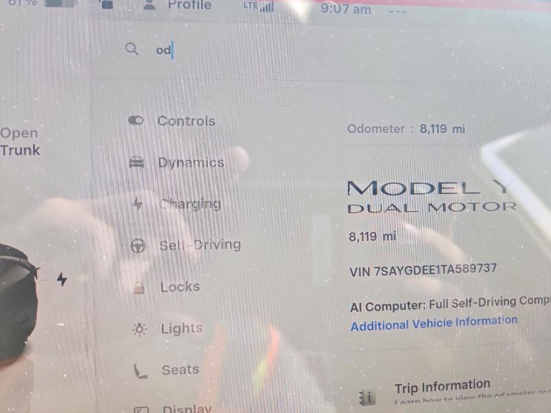 58814166 :رقم المزاد ، 7SAYGDEE1TA589737 vin ، 2026 Tesla Model Y مزاد بيع