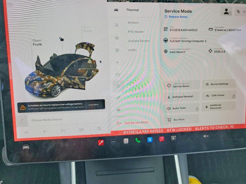 54858856 :رقم المزاد ، 5YJ3E1EAXKF441533 vin ، 2019 Tesla Model 3 مزاد بيع