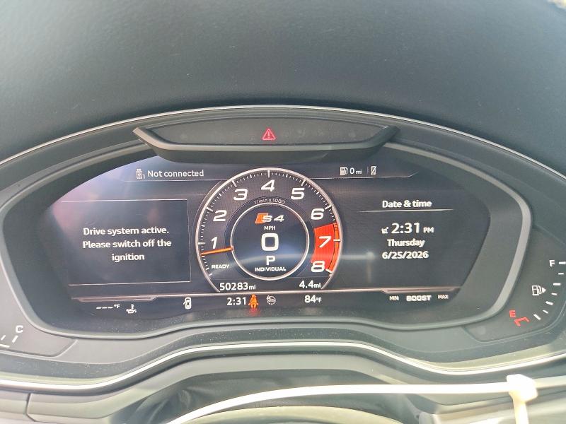 Продажа на аукционе авто 2018 Audi S4, vin: WAUB4AF46JA191316, номер лота: 58257256