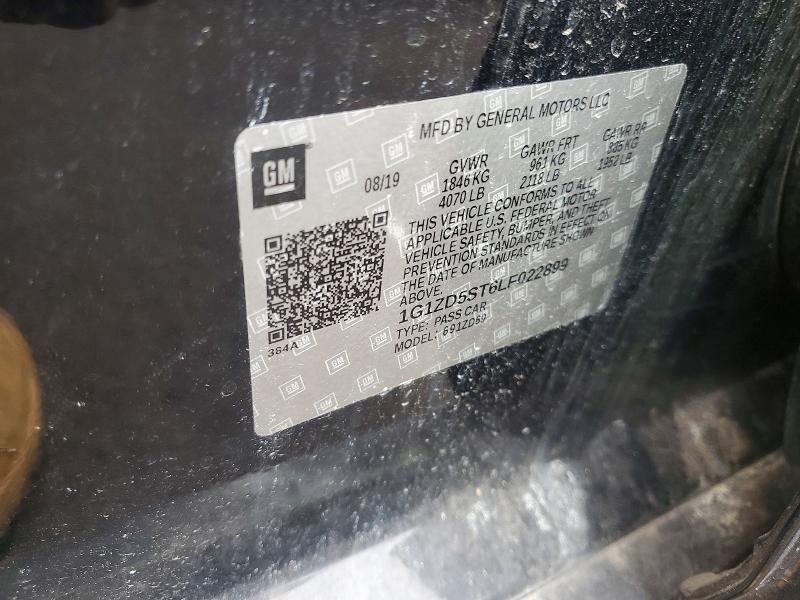 56123606 :رقم المزاد ، 1G1ZD5ST6LF022899 vin ، 2020 Chevrolet Malibu مزاد بيع