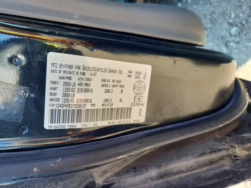 2007 Dodge Caravan მანქანა იყიდება აუქციონზე, vin: 1D4GP45R37B230187, აუქციონის ნომერი: 58730946
