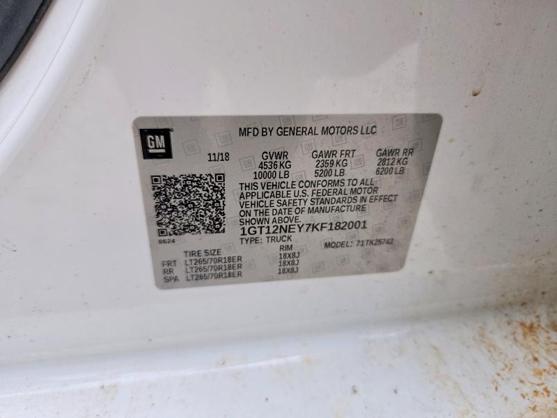 Продажа на аукционе авто 2019 Gmc Sierra, vin: 1GT12NEY7KF182001, номер лота: 57716986