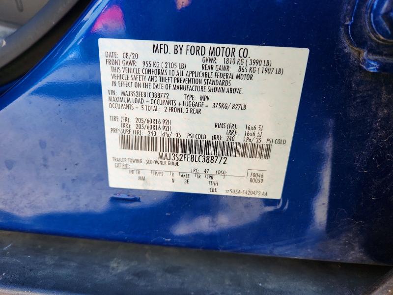 Aukcja sprzedaży 2020 Ford Ecosport, vin: MAJ3S2FE8LC388772, numer aukcji: 55839866
