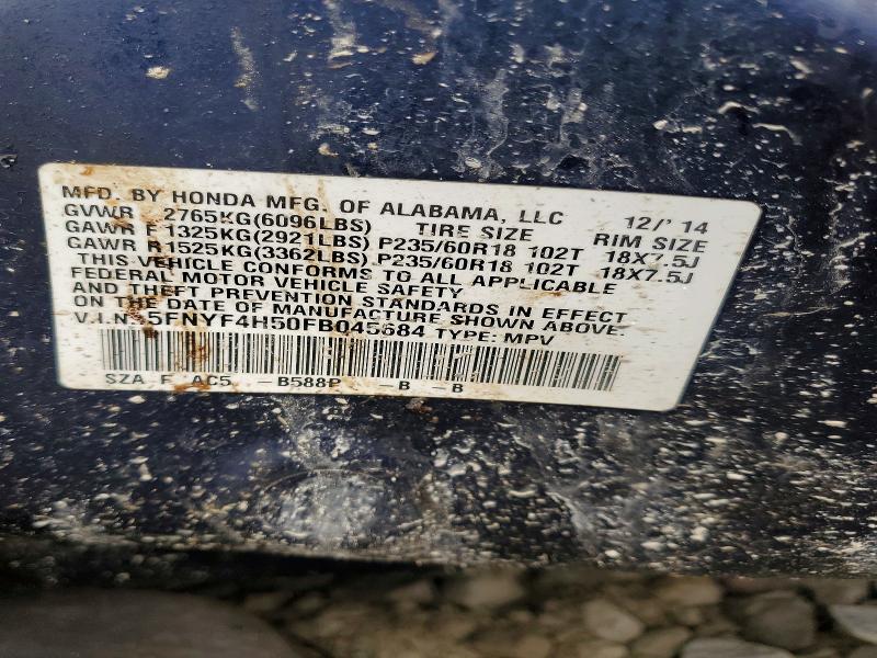 Продаж на аукціоні авто 2015 Honda Pilot, vin: 5FNYF4H50FB045684, номер лоту: 59190866