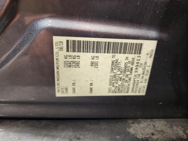 Aukcja sprzedaży 2018 Nissan Maxima, vin: 1N4AA6AP3JC399413, numer aukcji: 57911246