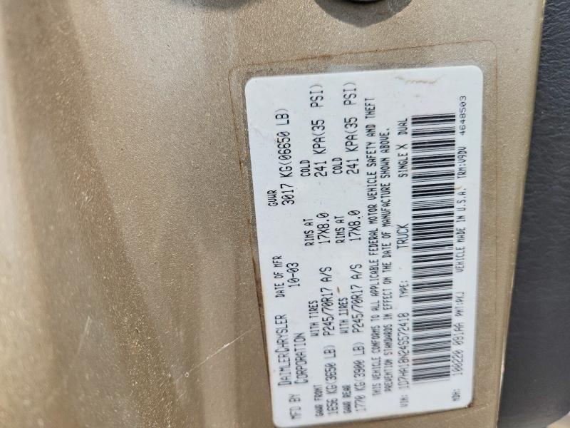 Aukcja sprzedaży 2004 Dodge Ram 1500, vin: 1D7HA18N24S572418, numer aukcji: 57218546
