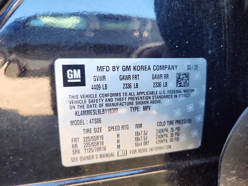 Aukcja sprzedaży 2020 Buick Encore Gx, vin: KL4MMESL8LB118388, numer aukcji: 57062776
