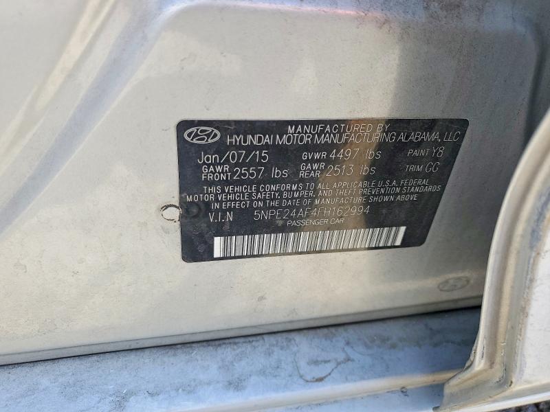 57917366 :رقم المزاد ، 5NPE24AF4FH162994 vin ، 2015 Hyundai Sonata مزاد بيع